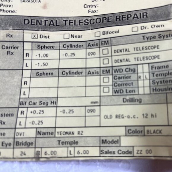 VTG Dental Surgical Telescopic Glasses Yeoman Frame Designs For Vision Case2.5X - Picture 16 of 16